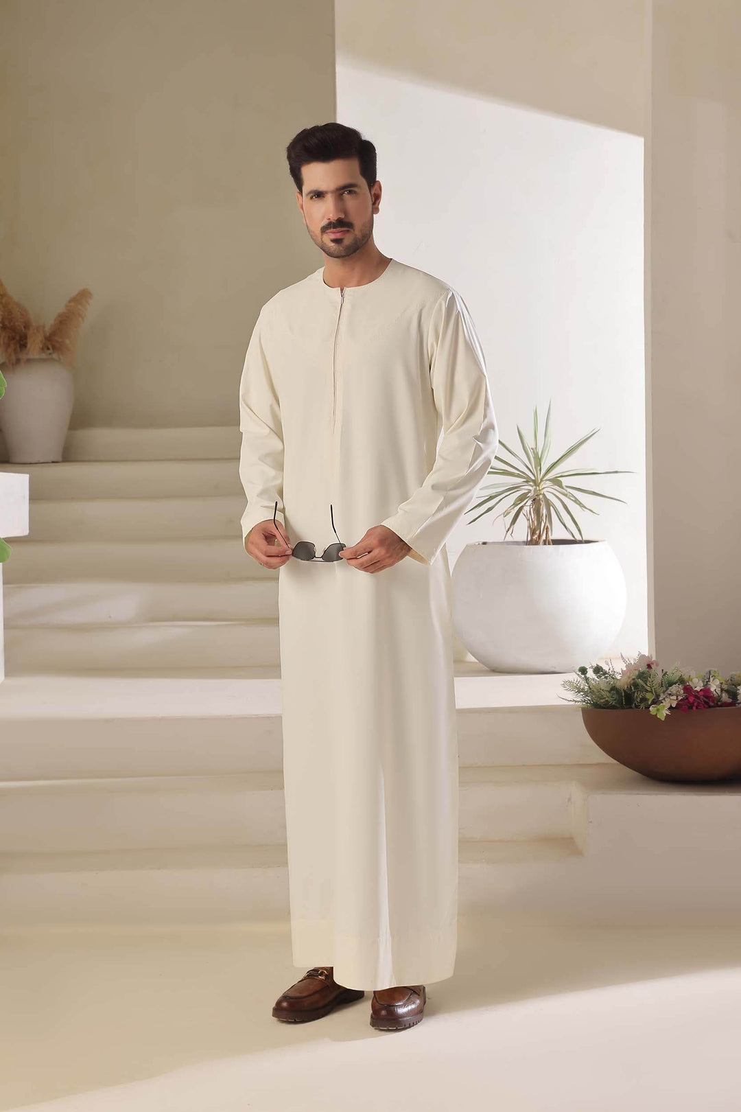 Cream Emarati Jubbah | J010 - Al-Deebaj