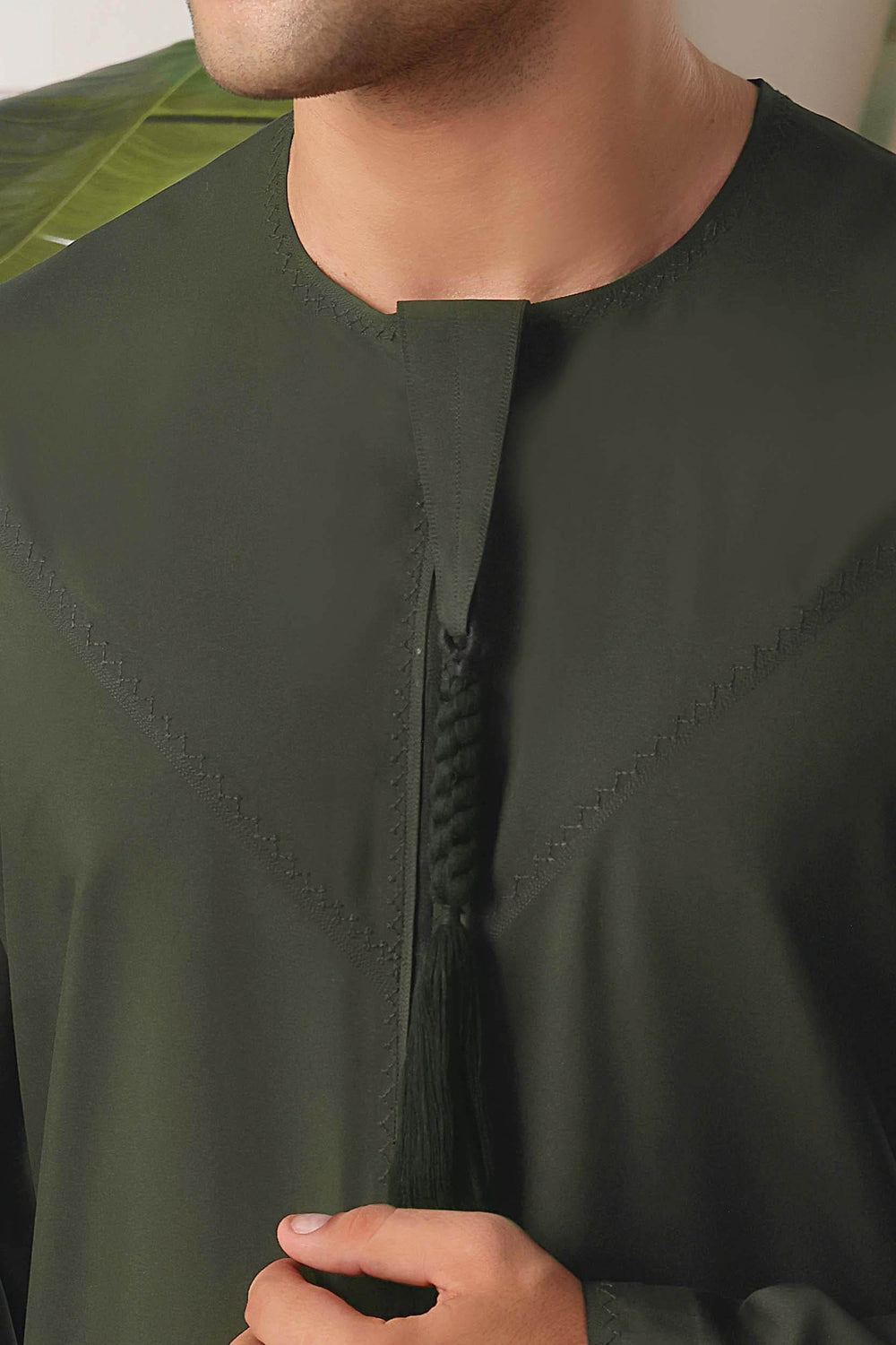 Green Emarati Jubbah | J014 - Al-Deebaj