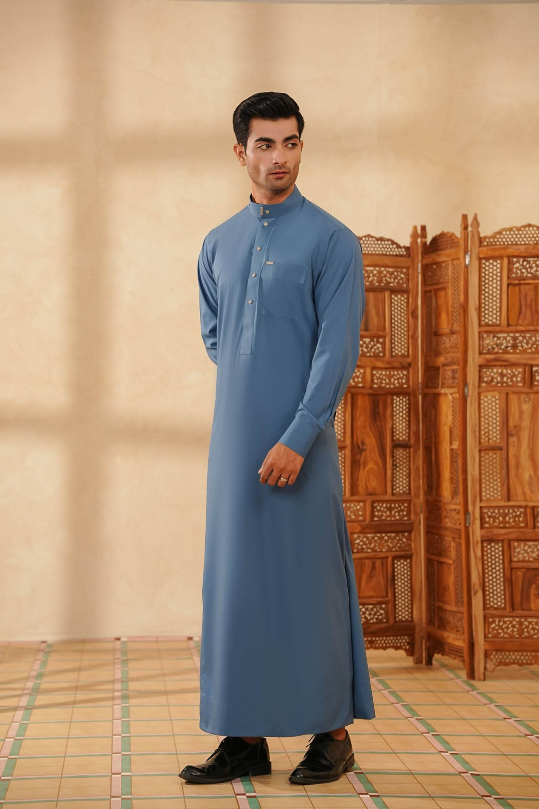 Blue Saudi Jubbah | J017 - Al-Deebaj