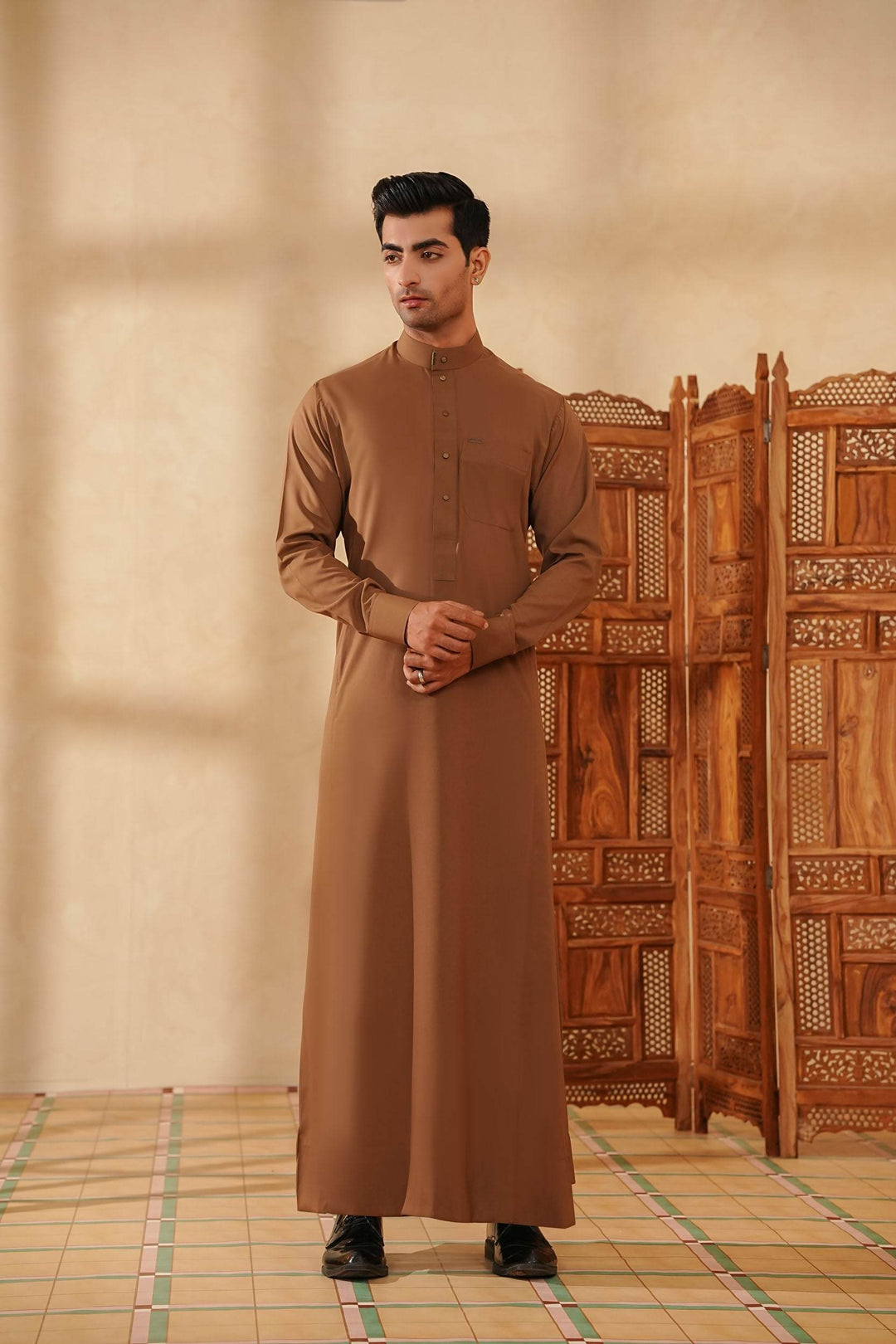 Brown Saudi Jubbah | J019 - Al-Deebaj