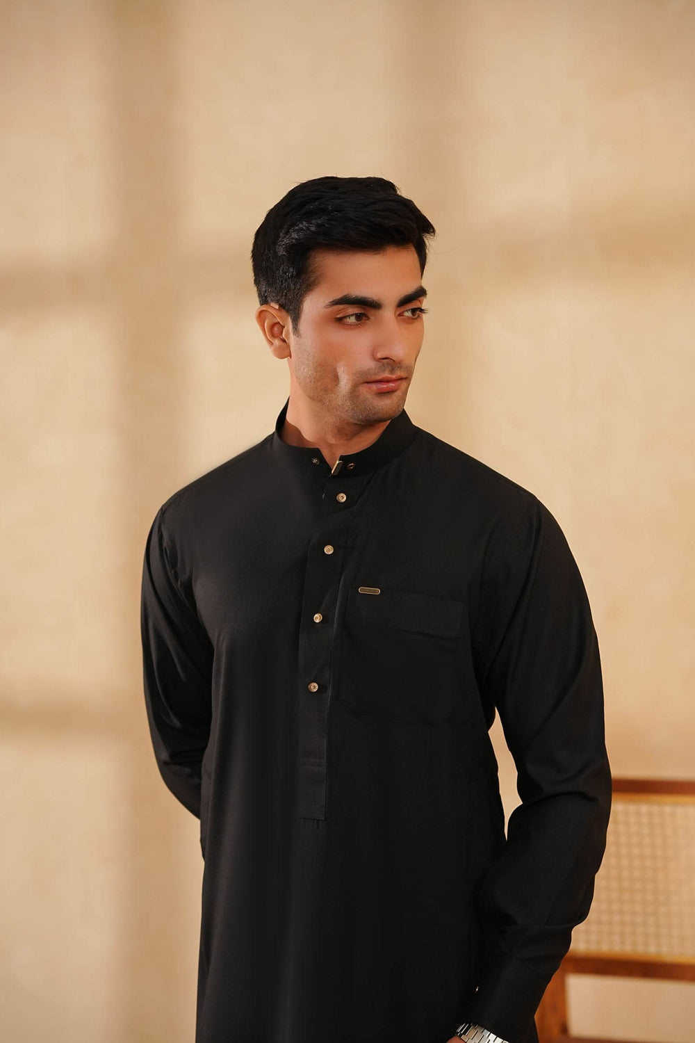 Black Saudi Jubbah | J020 - Al-Deebaj