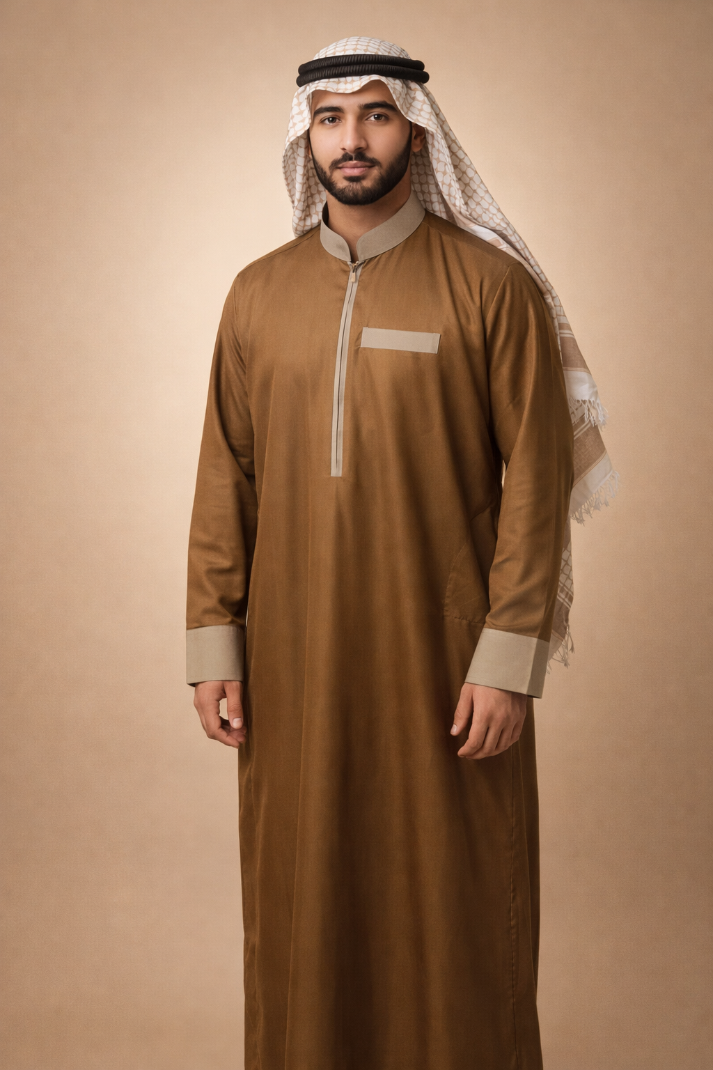 Mustard Zipper Jubbah | J036