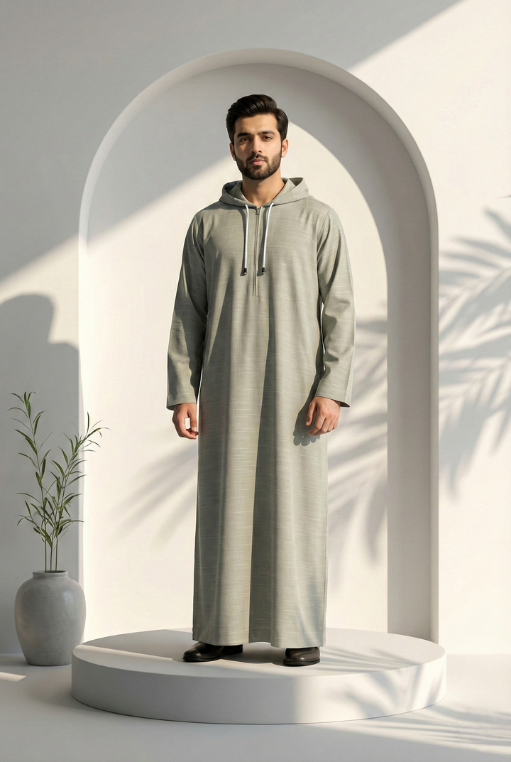 Mint Hoodie Jubbah | J042