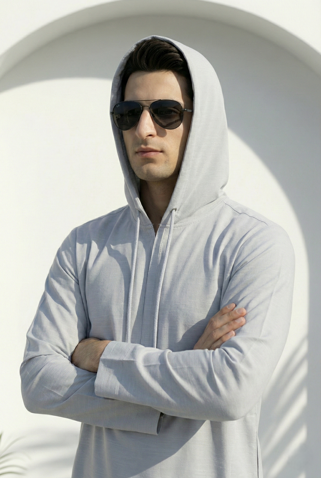 Sky Blue Hoodie Jubbah | J044