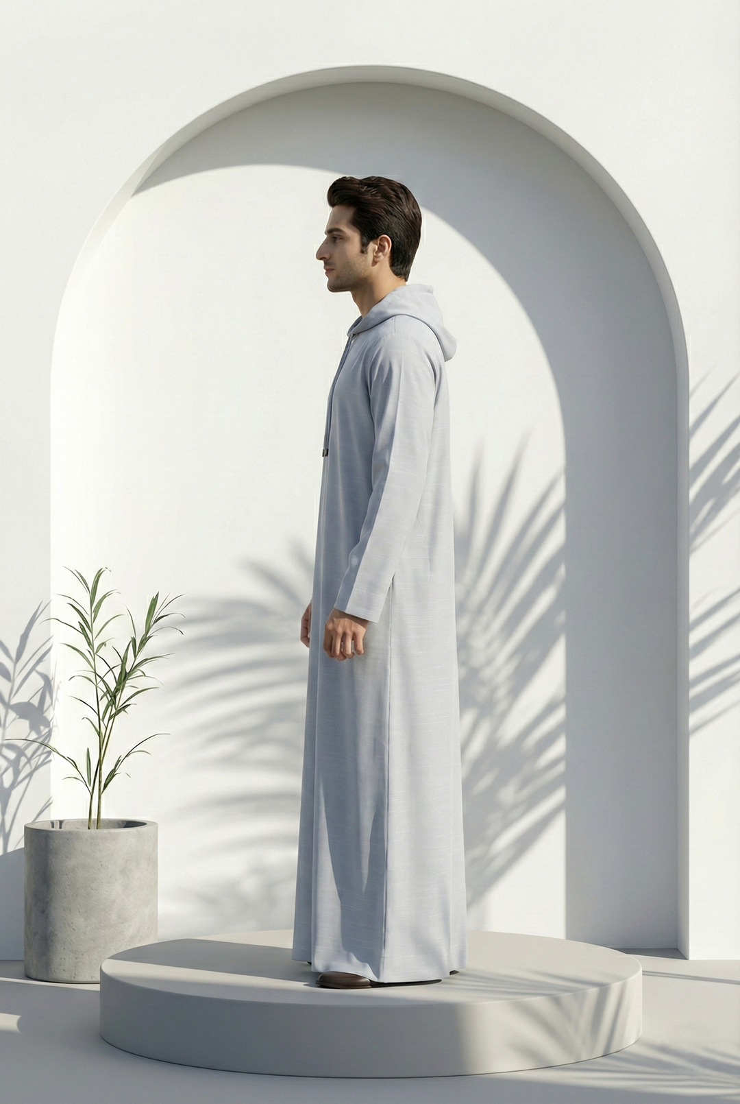 Sky Blue Hoodie Jubbah | J044