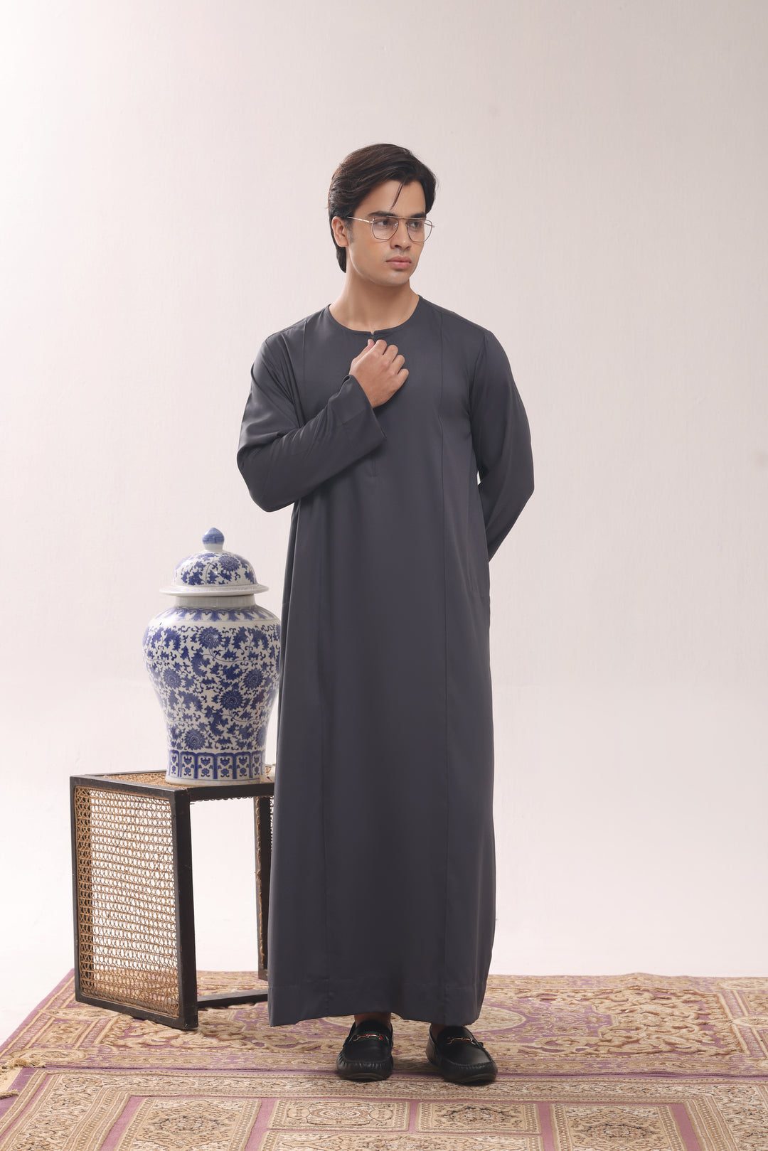 Charcoal Design Jubbah | J055