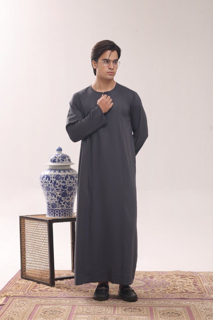 Charcoal Design Jubbah | J055