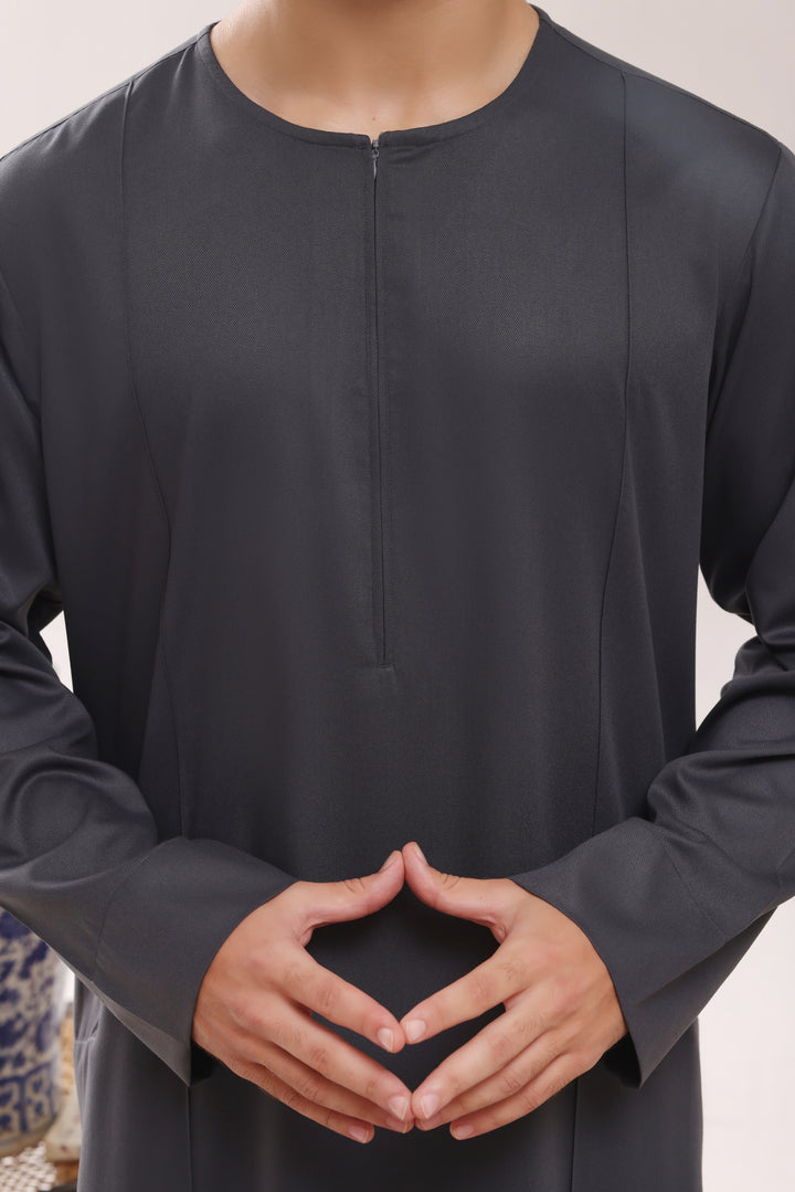 Charcoal Design Jubbah | J055