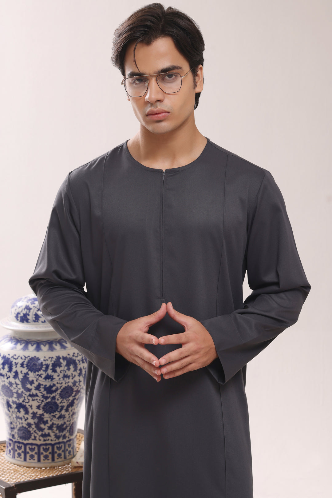 Charcoal Design Jubbah | J055