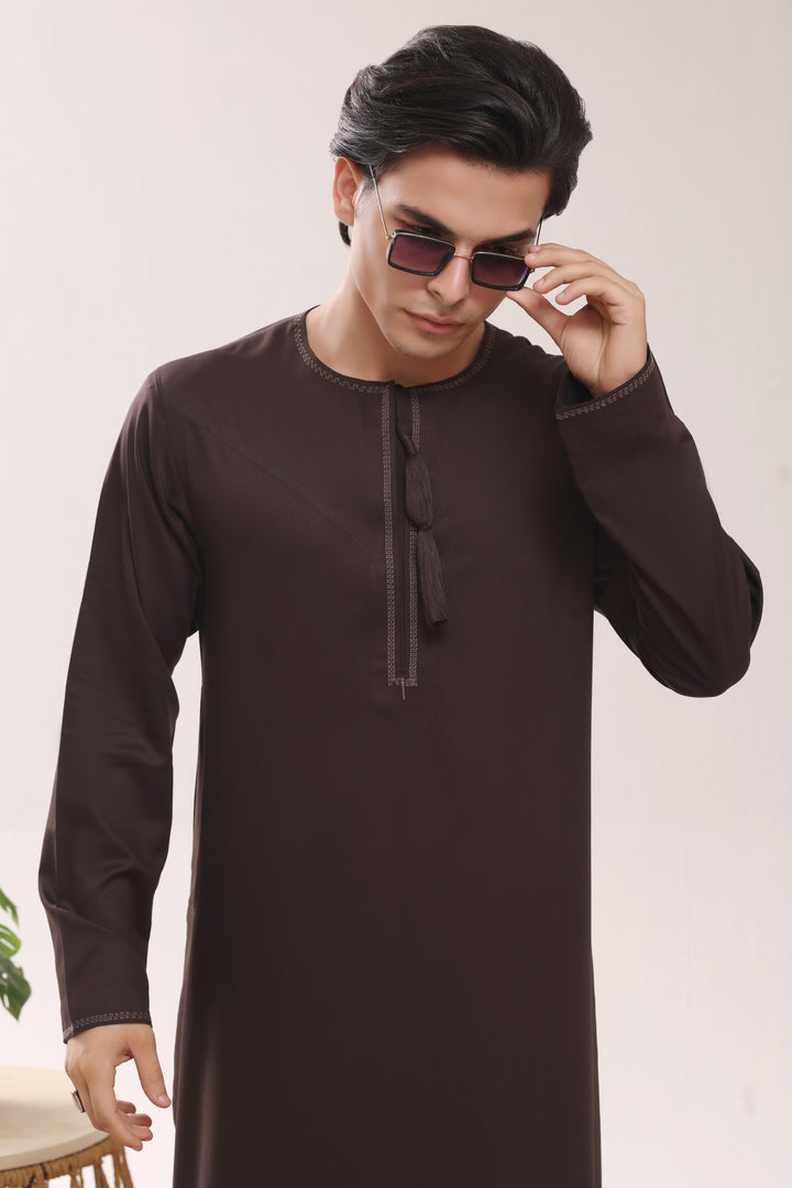 Dark Brown Omani Jubbah | J059