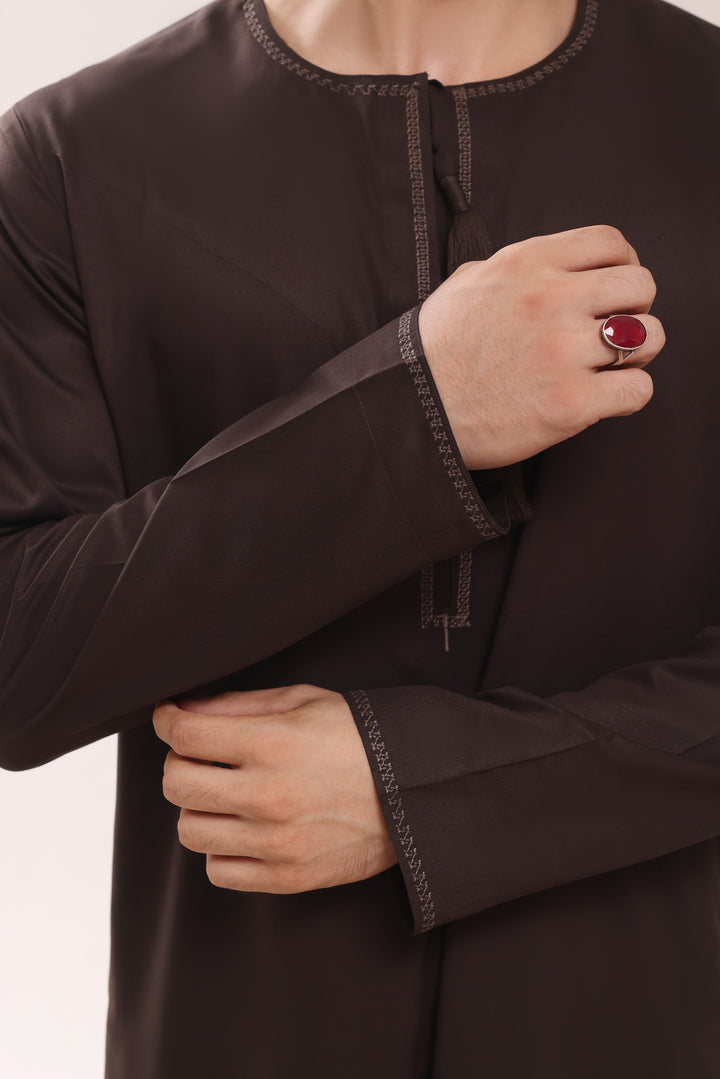 Dark Brown Omani Jubbah | J059