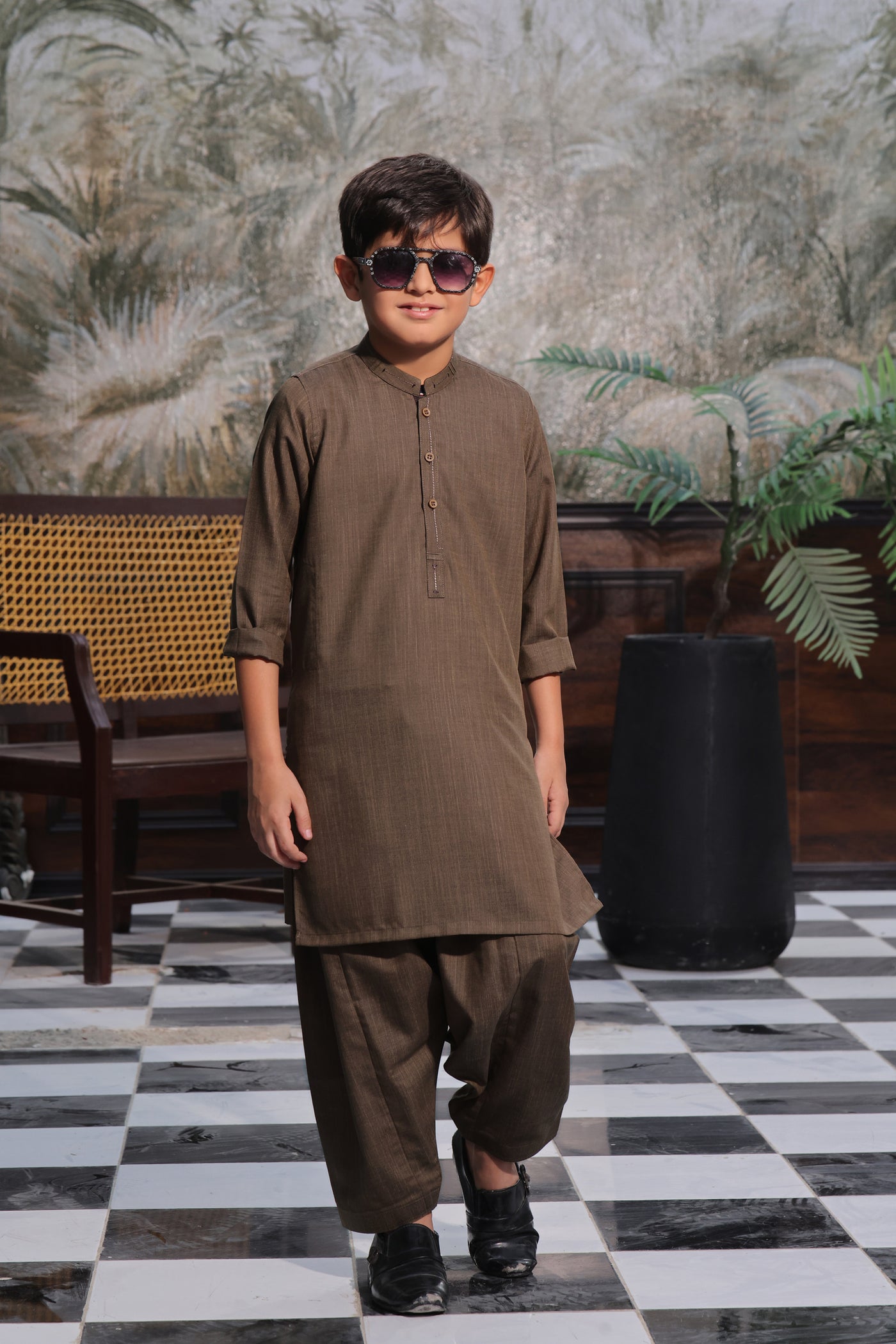 Camel Kids Kurta Shalwar