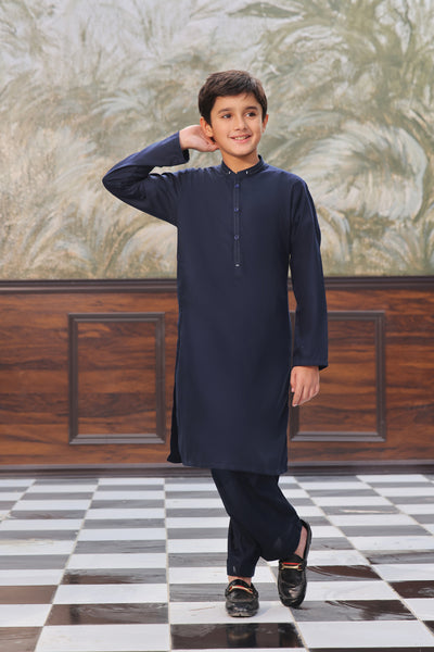 Navy Kids Kurta Shalwar