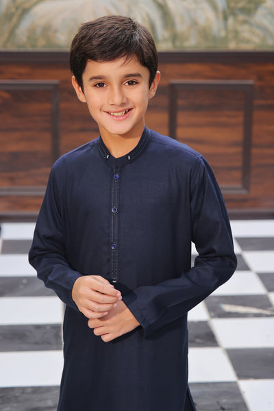 Navy Kids Kurta Shalwar