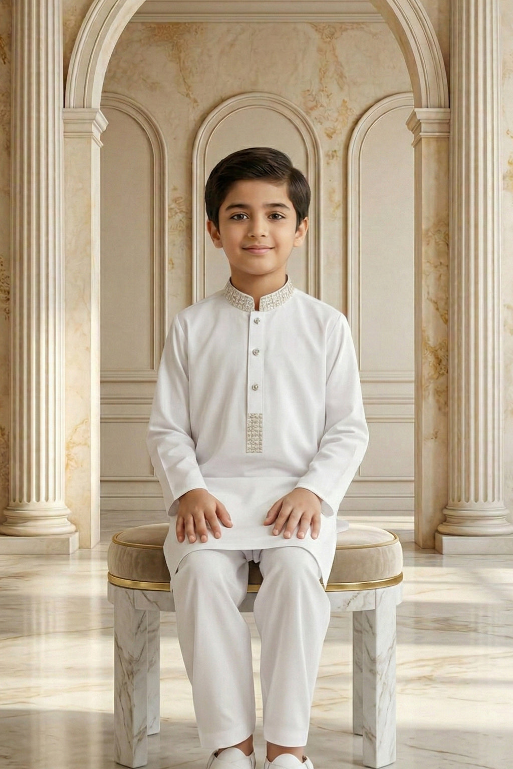 Off White Emb Kids K-S | KDS-36