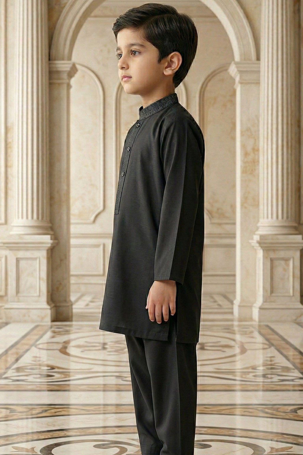 Black Emb Kids K-S | KDS-37