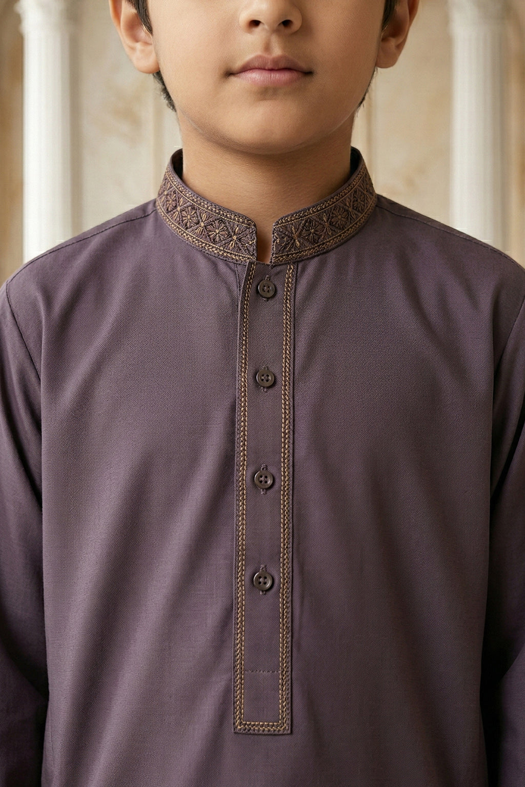 Maroon Emb Kids K-S | KDS-39