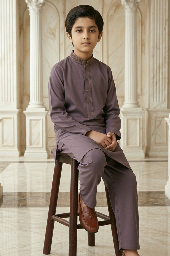 Maroon Emb Kids K-S | KDS-39