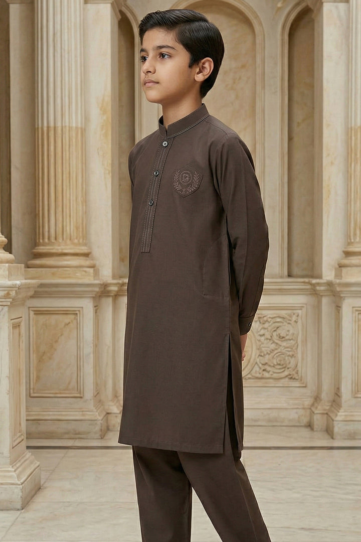 Brown Emb Kids K-S | KDS-41