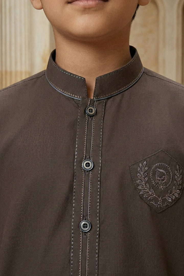 Brown Emb Kids K-S | KDS-41