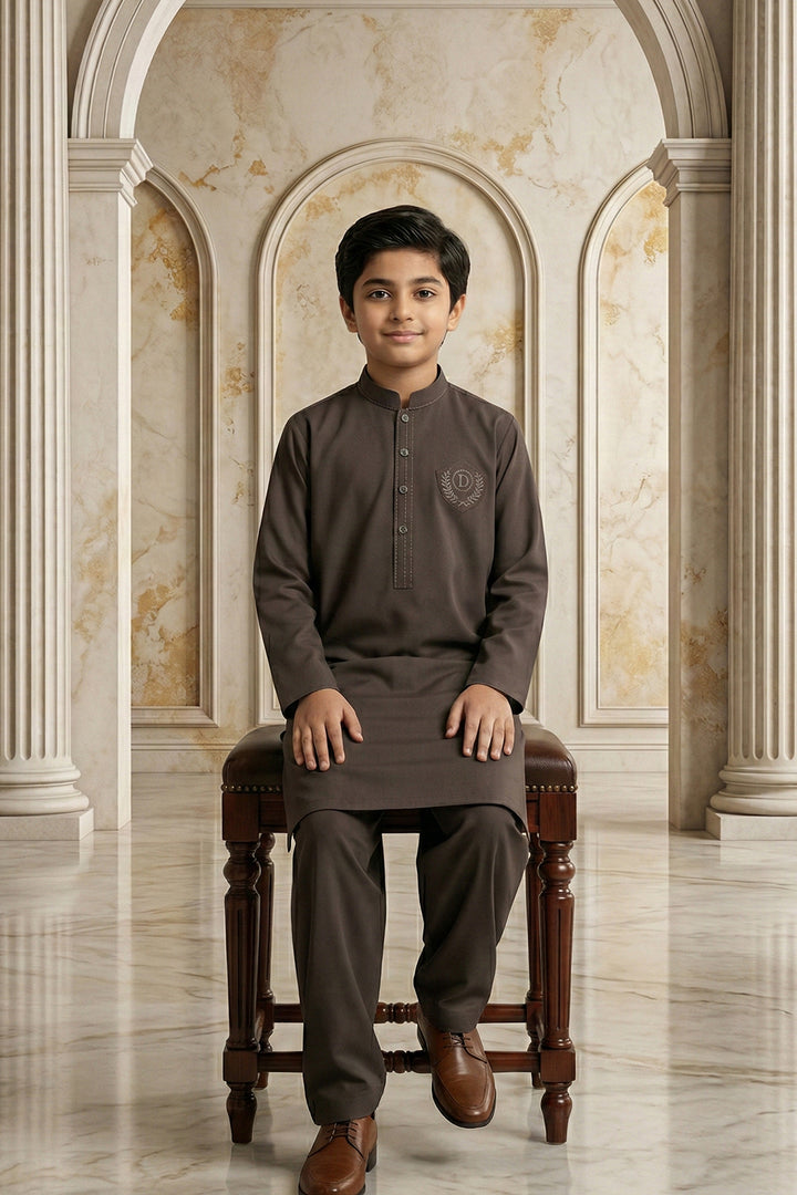 Brown Emb Kids K-S | KDS-41