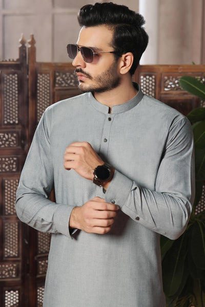 Nayab Malaysia Grey Kurta Pajama | ADKP-014