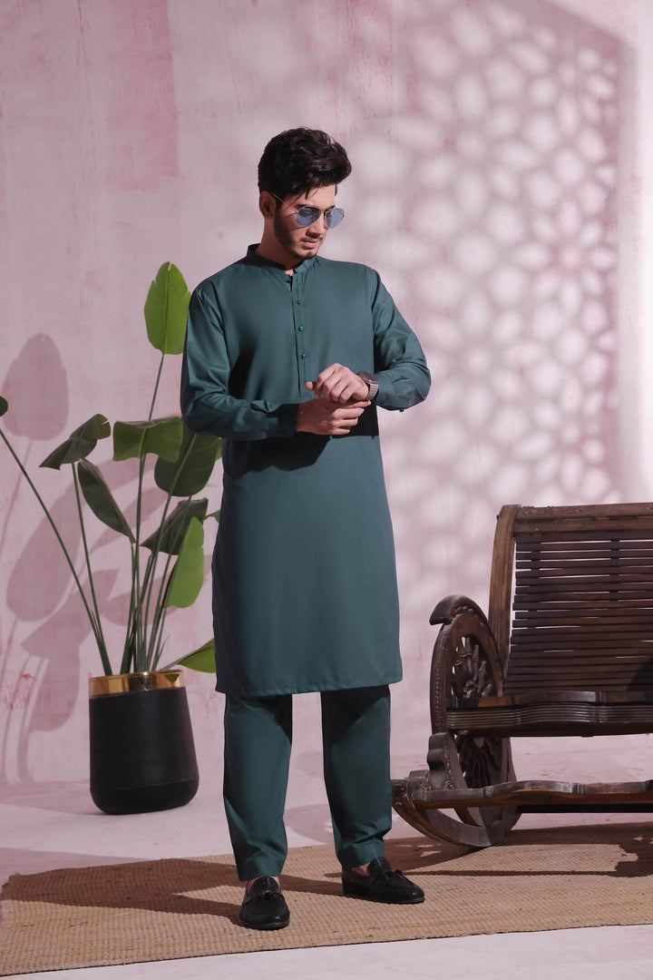 Teal Kurta Pajama | KP-029 - Al-Deebaj