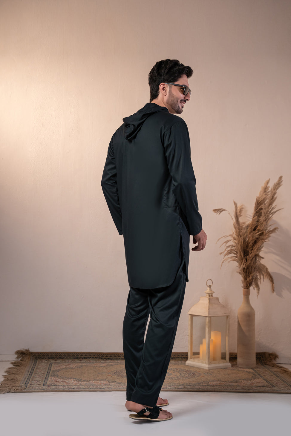 Green Hoodie Kurta Pajama | KP-46