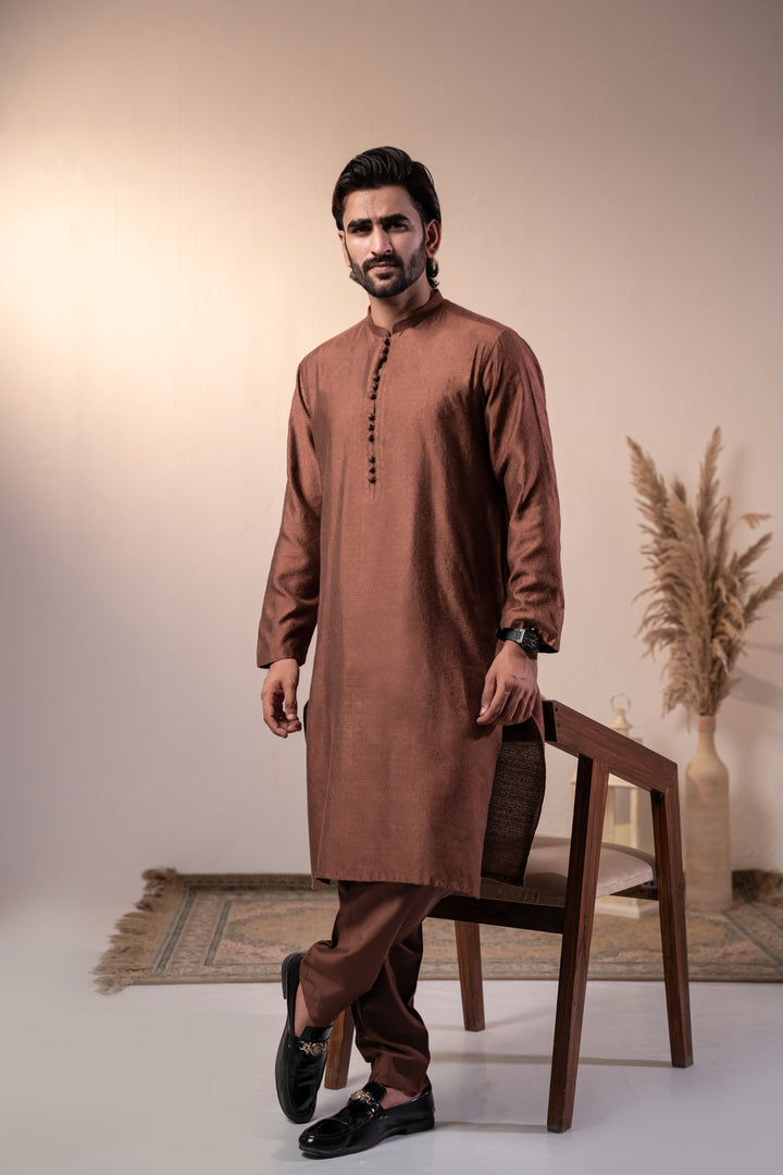 Rust Formal Kurta Pajama | KP-48