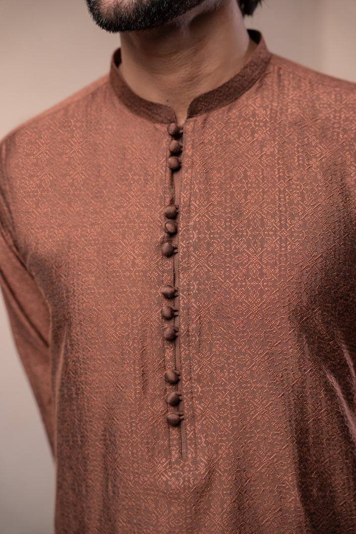 Rust Formal Kurta Pajama | KP-48