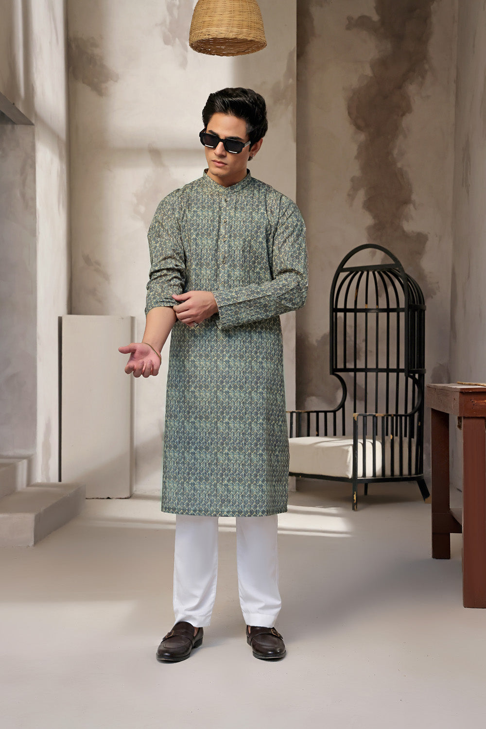 Sage Grey Kurta | ADKR-026