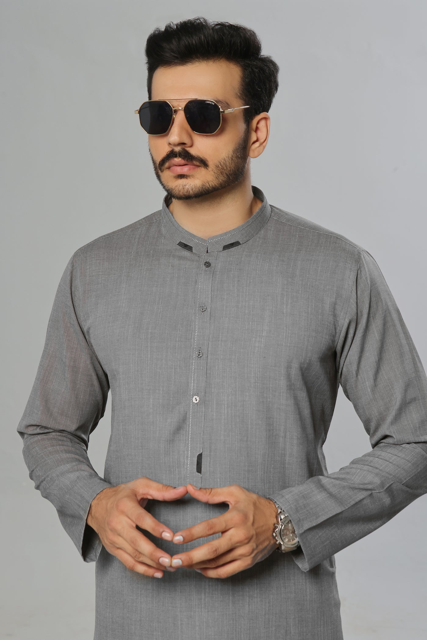 Storm Grey Self Kurta | ADKR-023