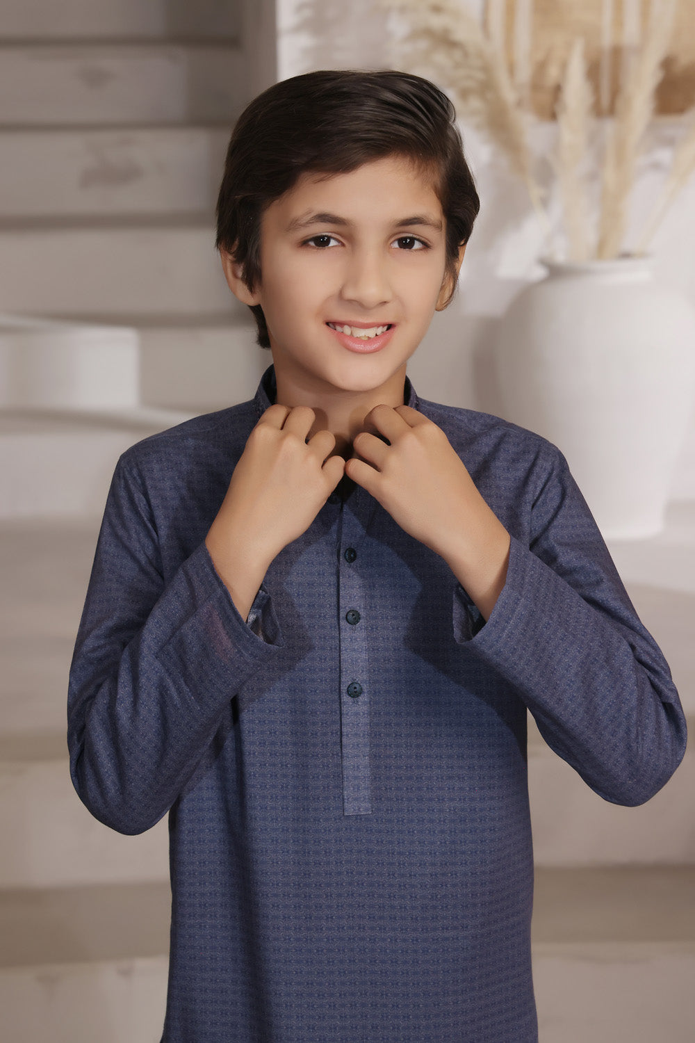 Blue Printed Kids Kurta | KRS-019