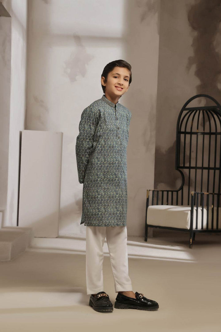 Sage Grey Kids Kurta | KRS-020 - Al-Deebaj