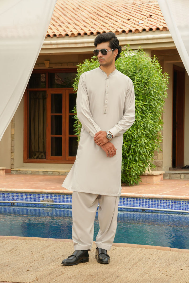 Silver Design Kurta Shalwar | KS-187