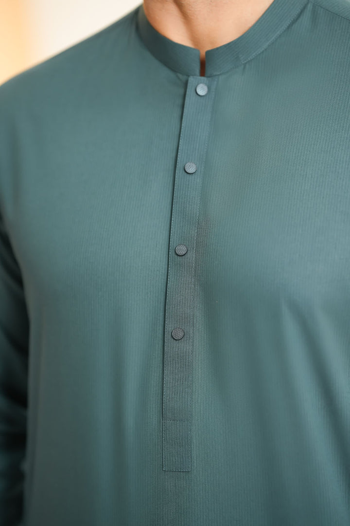 Green Plain Kurta Shalwar | KS-190