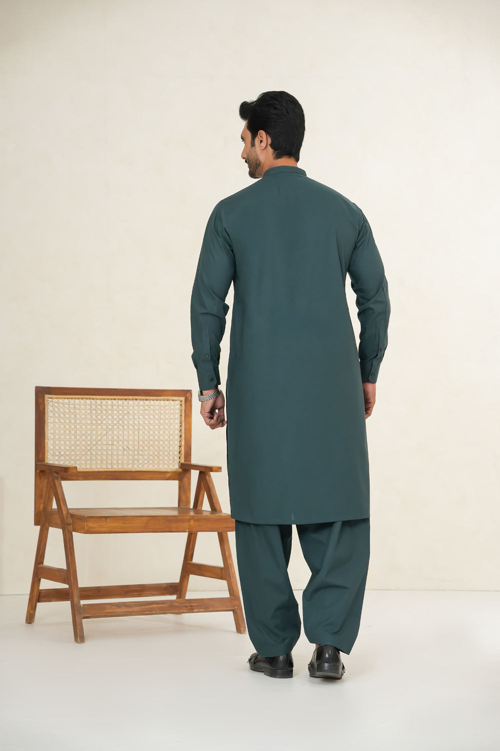 Green Plain Kurta Shalwar | KS-190