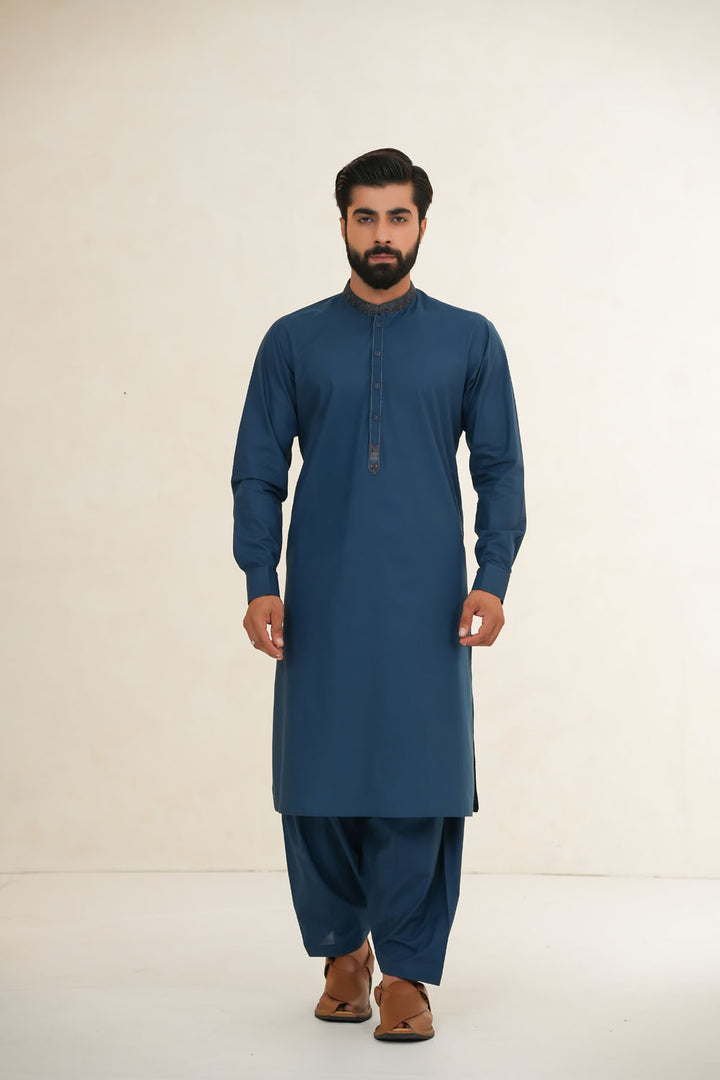 Greyish Blue Emb K-S | KS-193