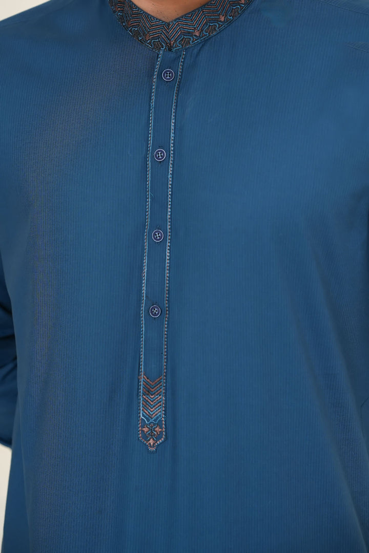 Greyish Blue Emb K-S | KS-193