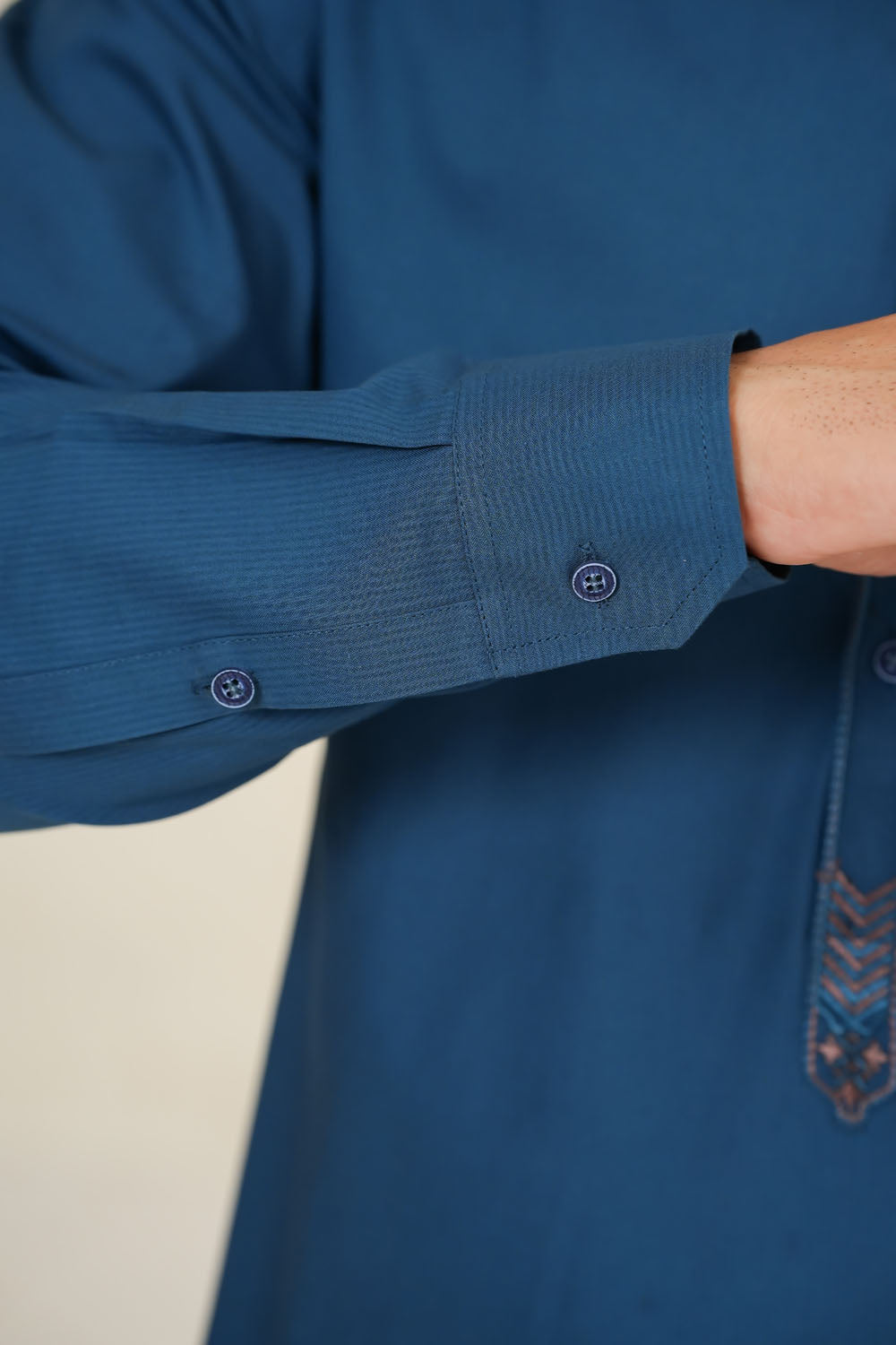 Greyish Blue Emb K-S | KS-193