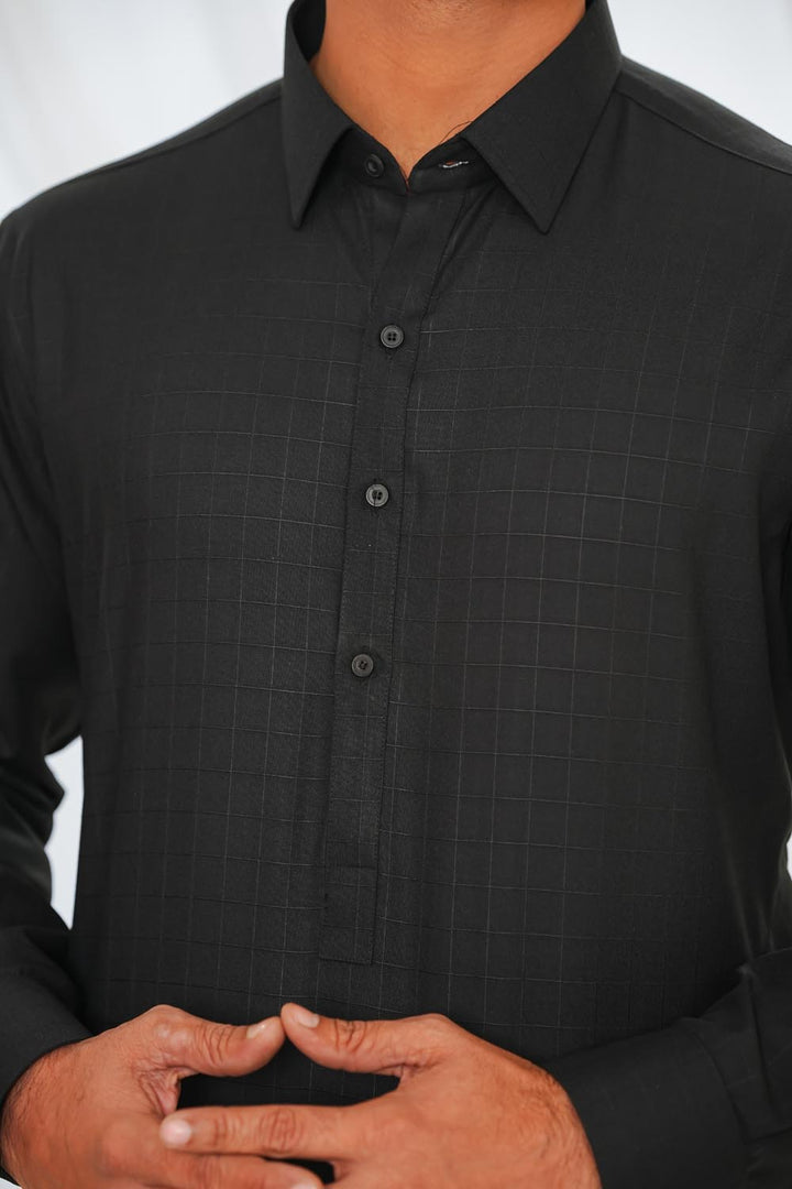 Black Plain Kurta Shalwar | KS-210