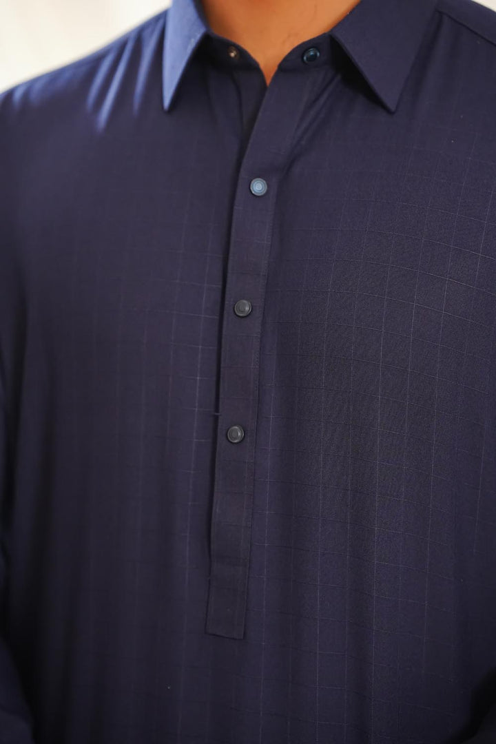 Navy Blue Kurta Shalwar | KS-216