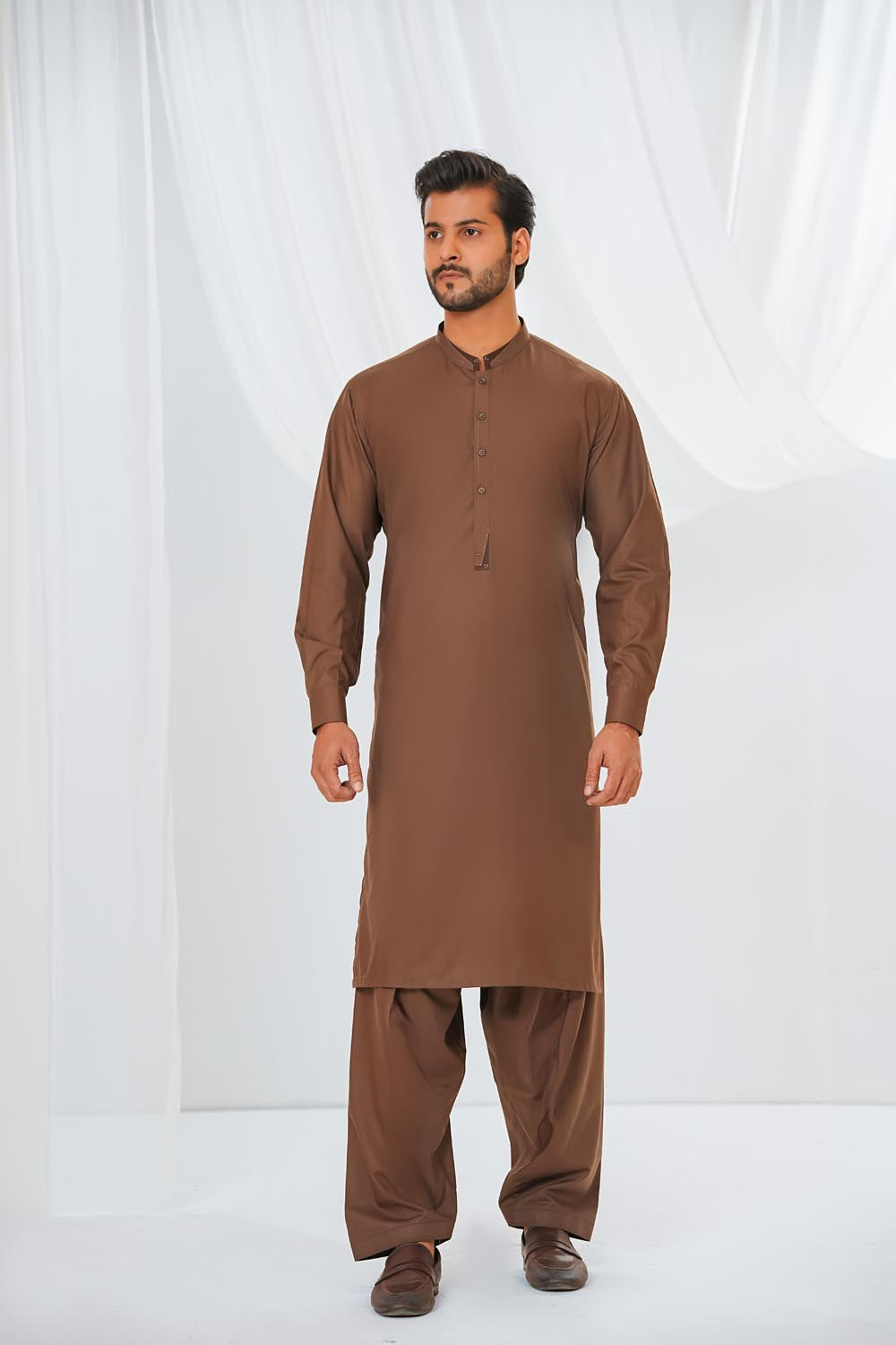 Brown Des Kurta Shalwar | KS-218