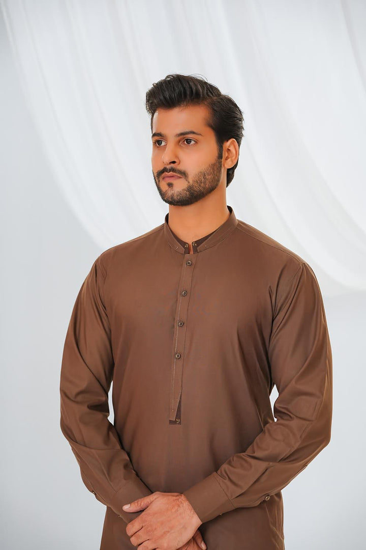 Brown Des Kurta Shalwar | KS-218