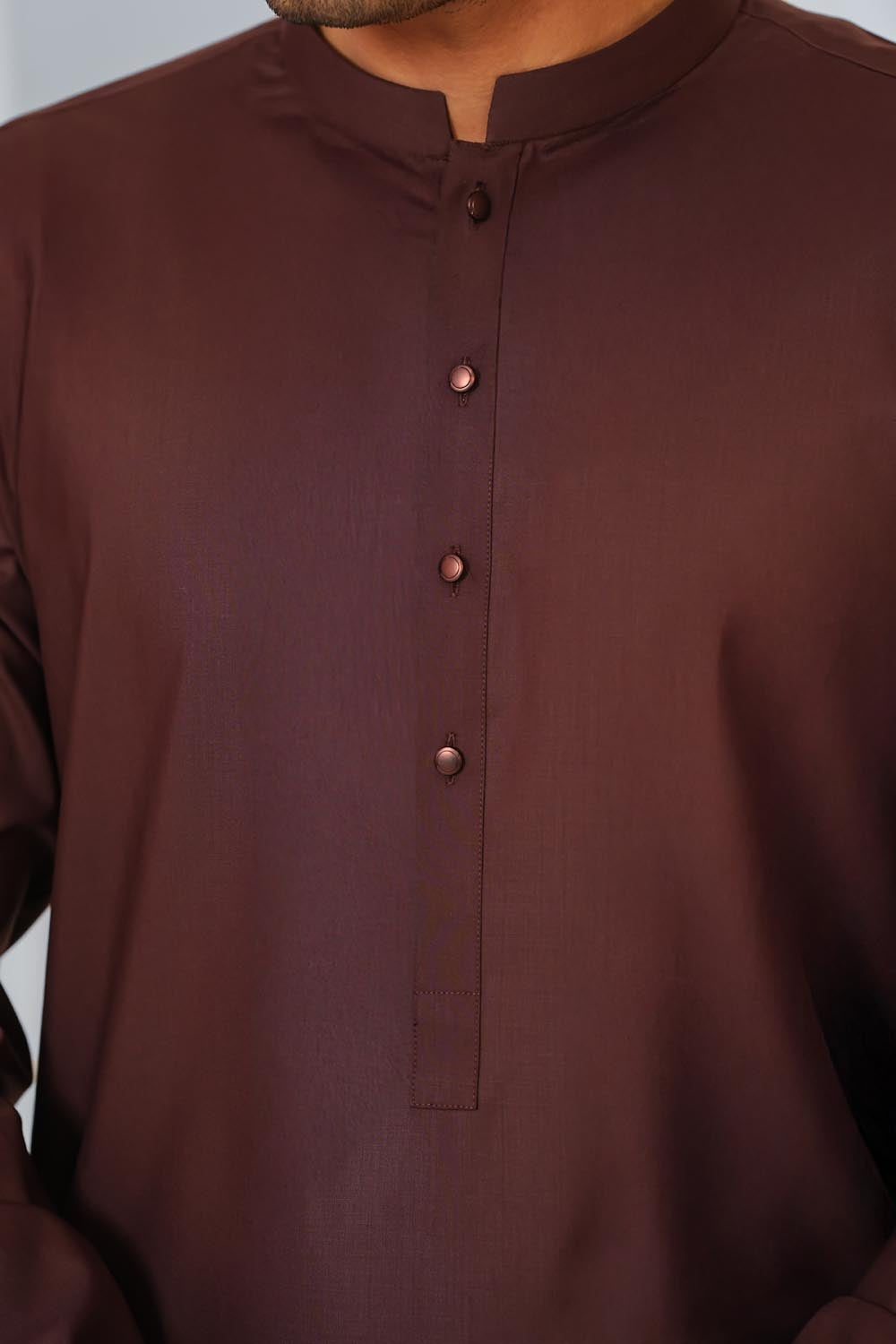 Maroon Plain Kurta Shalwar | KS-220