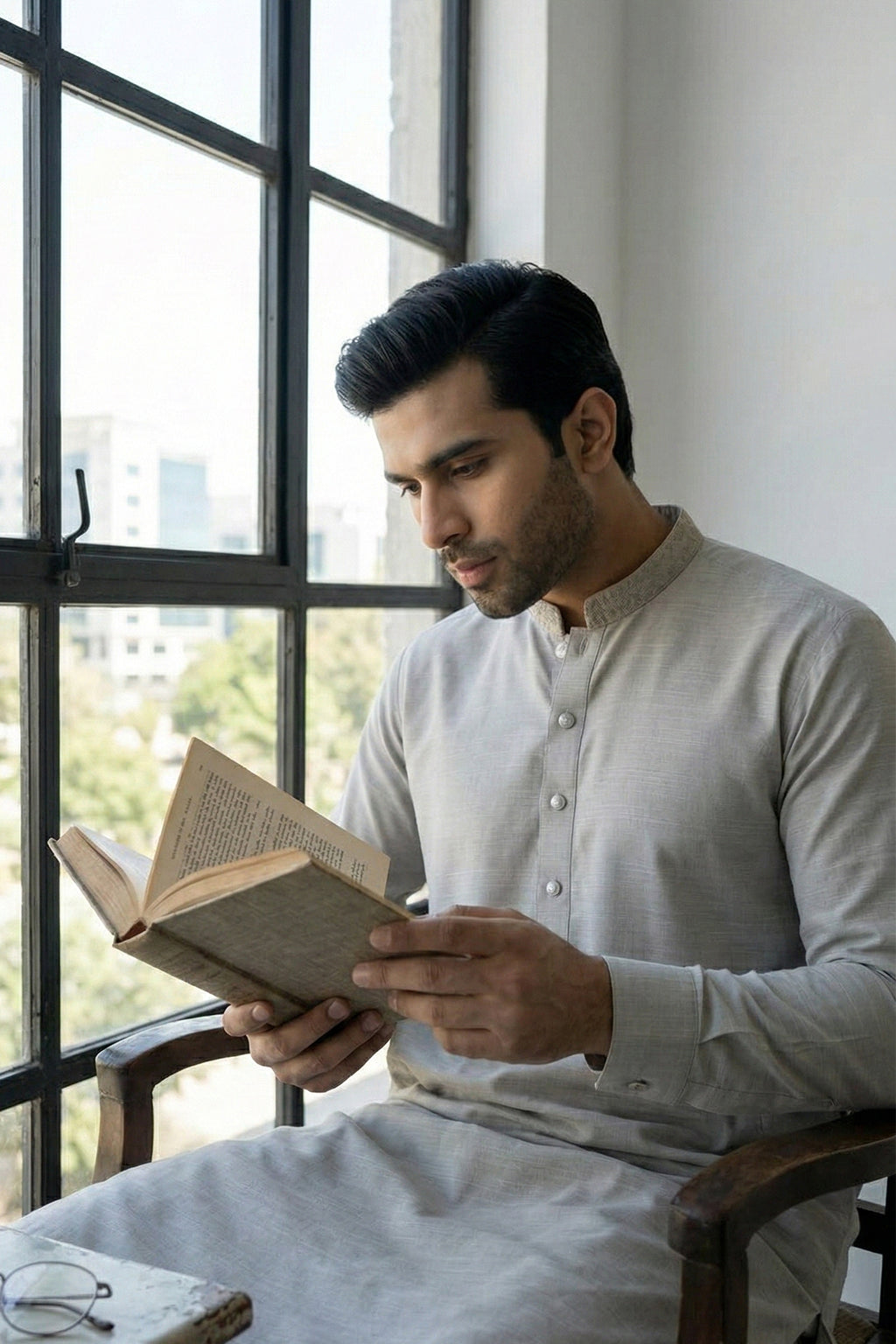 Beige Emb Kurta Shalwar | KS-225