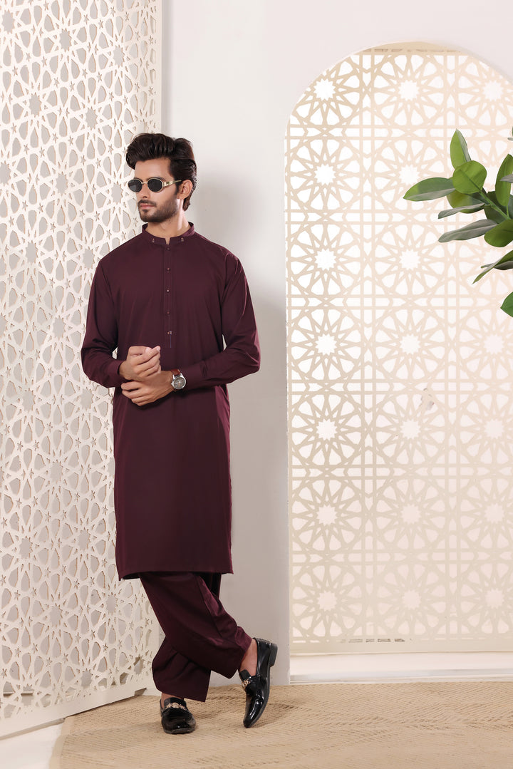 Maroon Kurta Shalwar | KS-236
