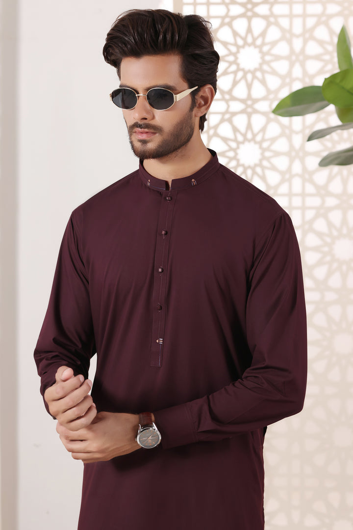 Maroon Kurta Shalwar | KS-236