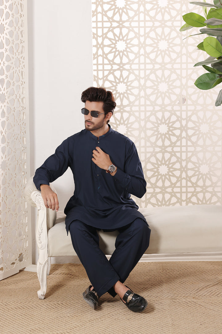 Navy Des Kurta Shalwar | KS-237