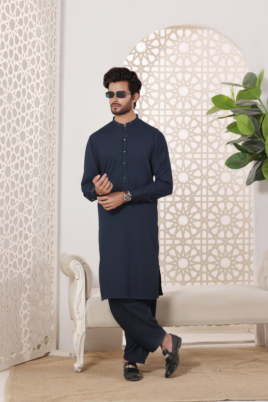 Navy Des Kurta Shalwar | KS-237